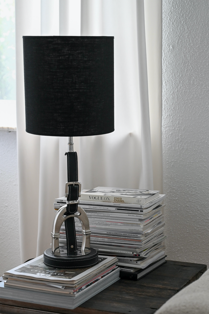 Luxury Stirrup Lamp with Leather.