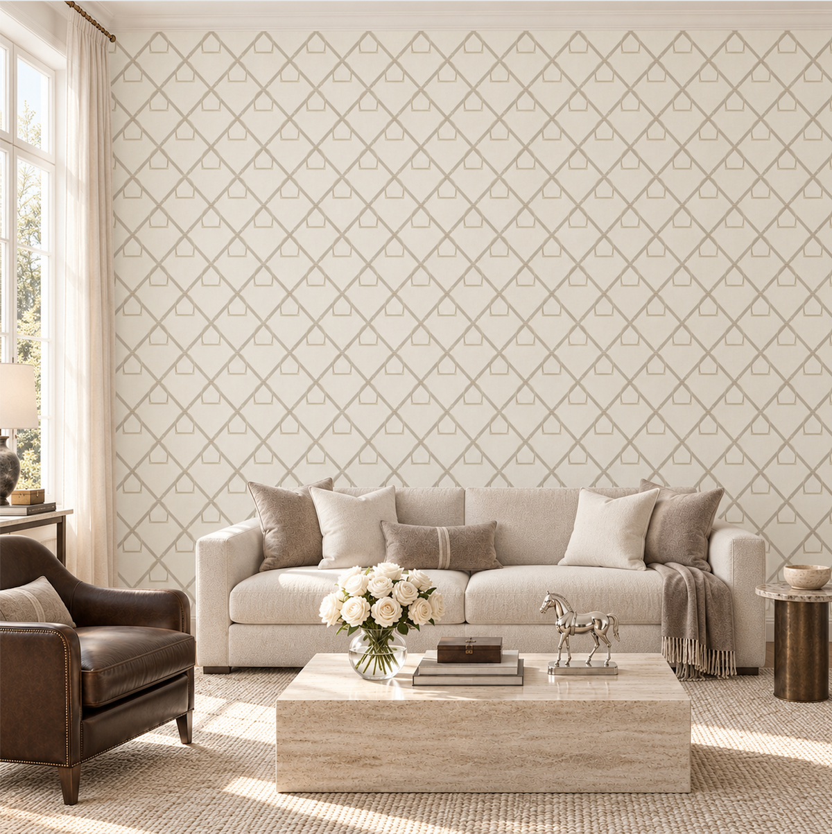 Wallpaper Romb White