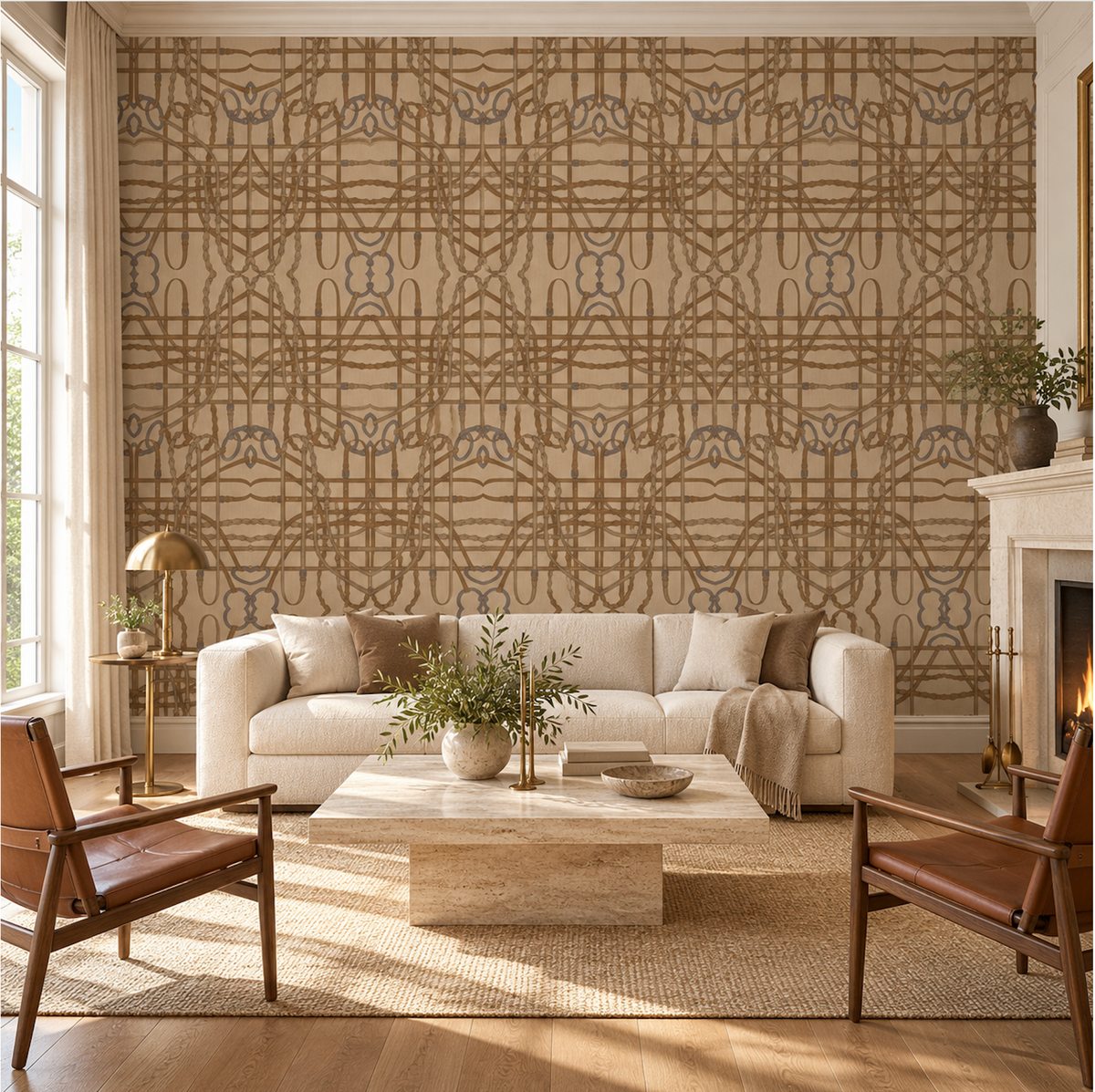 17-09-024-20 Wallpaper Bridle Caramel