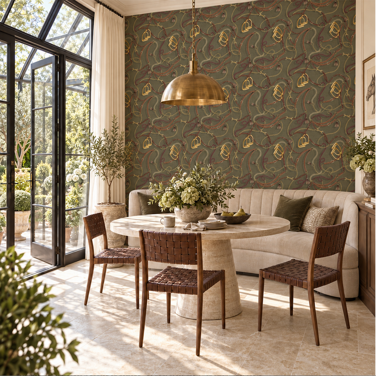 17-09-006-60 WALLPAPER TRESSAGE OLIVE