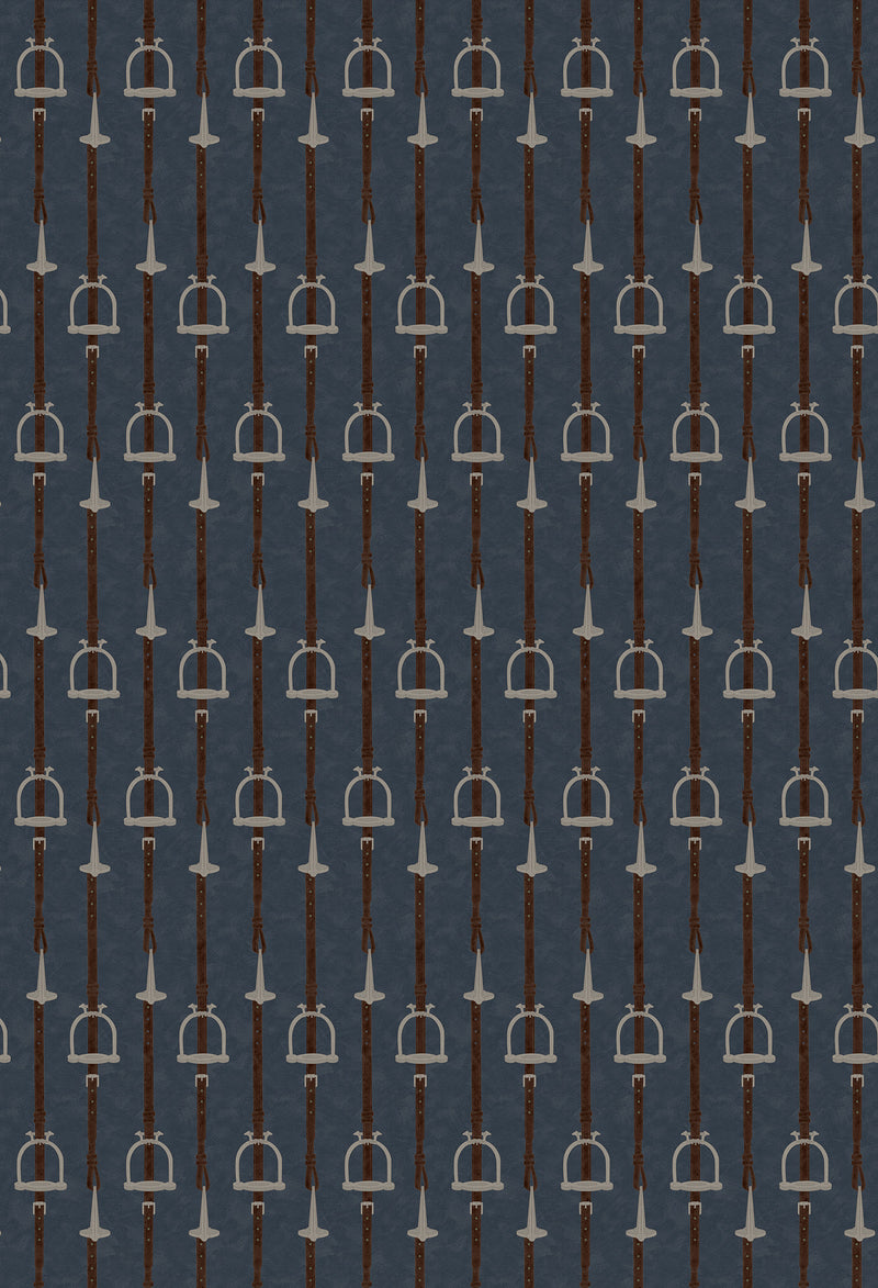 17-09-035-70 Wallpaper Stirrup Stripe Navy