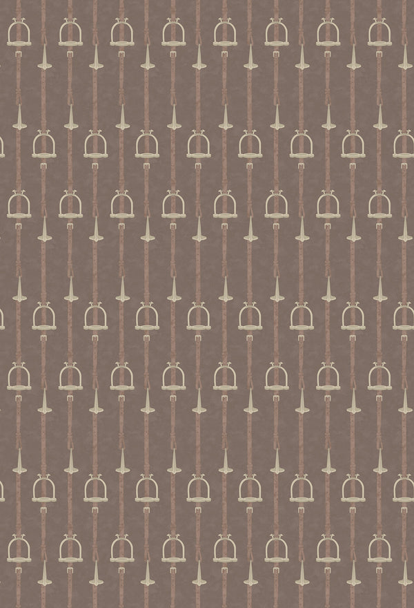 17-09-035-06 Wallpaper Stirrup Stripe Brown