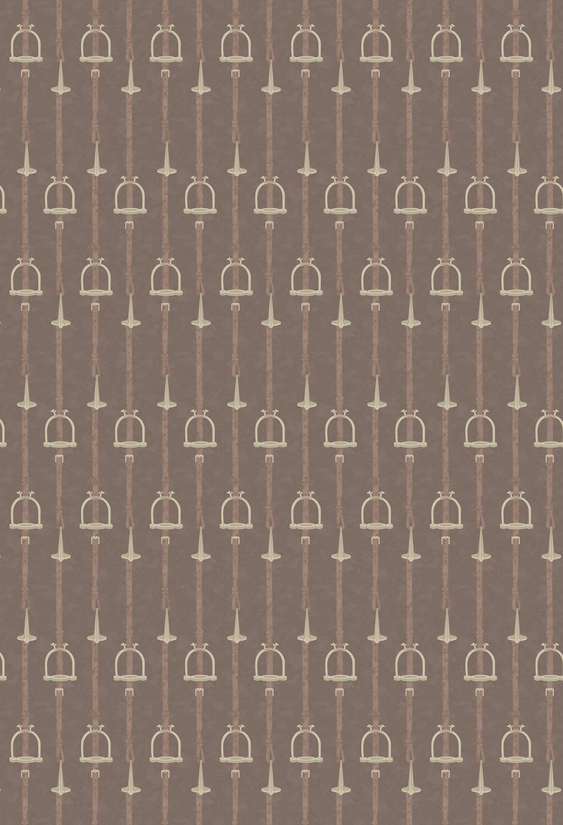 17-09-035-06 Wallpaper Stirrup Stripe Brown