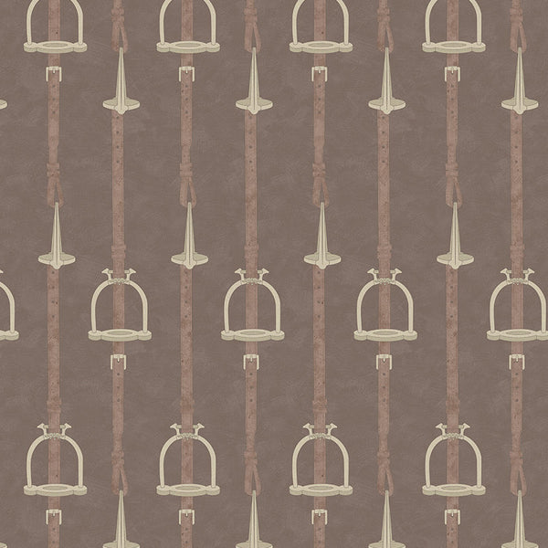 17-09-035-06 Wallpaper Stirrup Stripe Brown