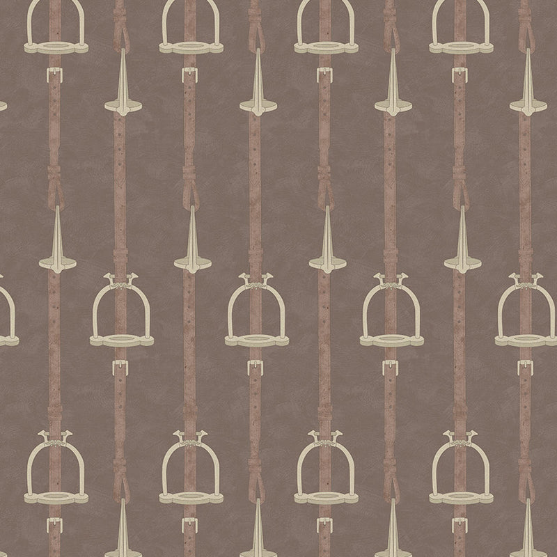 17-09-035-06 Wallpaper Stirrup Stripe Brown