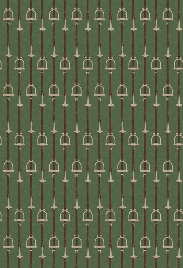 17-09-035-60 Wallpaper Stirrup Stripe Green