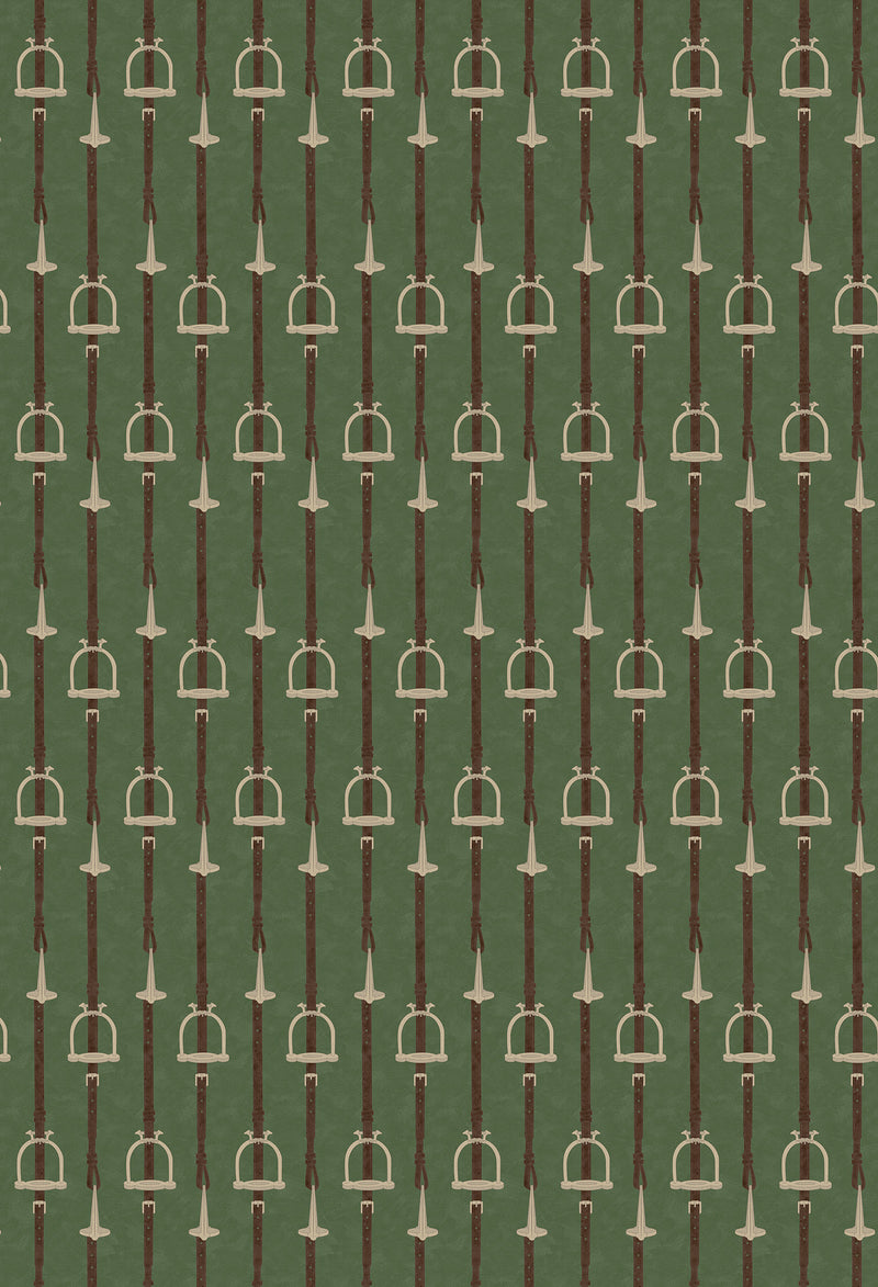 17-09-035-60 Wallpaper Stirrup Stripe Green