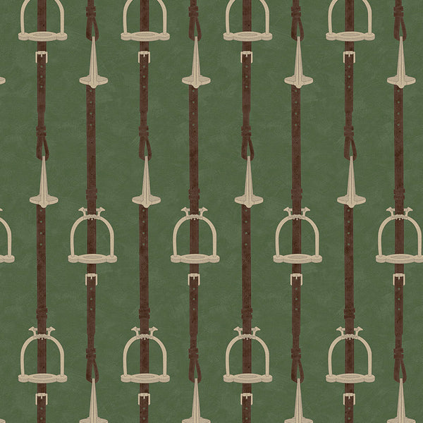 17-09-035-60 Wallpaper Stirrup Stripe Green