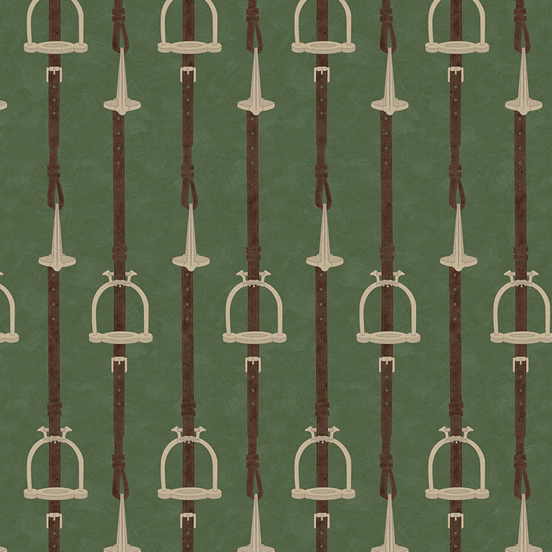17-09-035-60 Wallpaper Stirrup Stripe Green