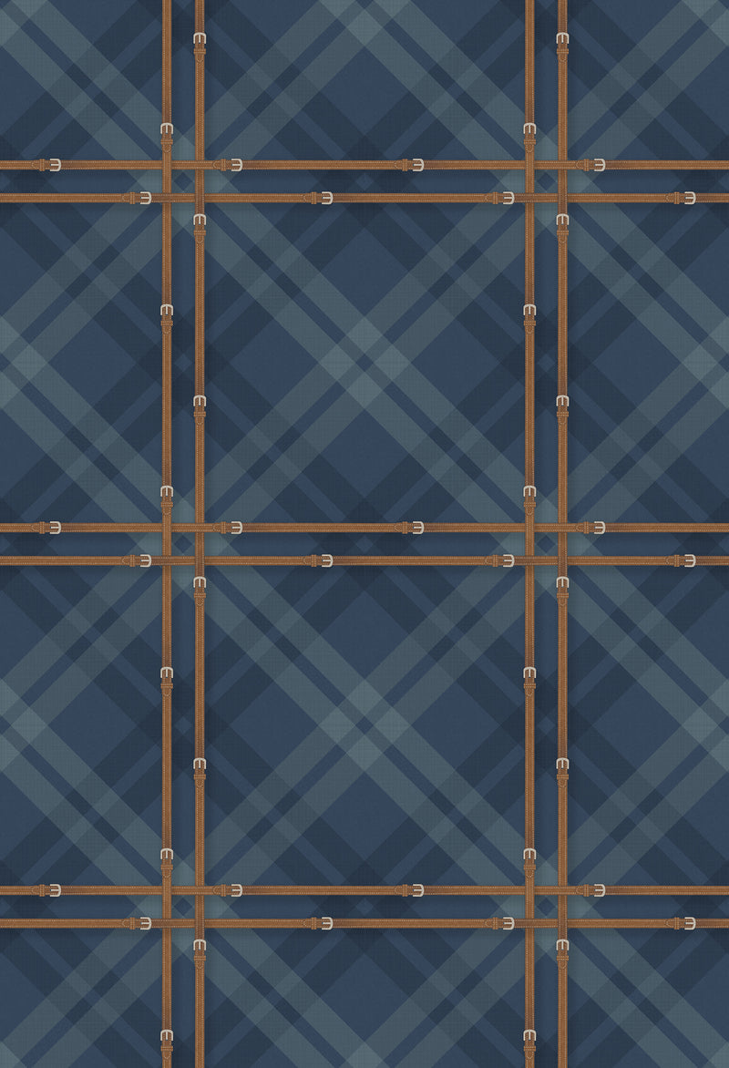 17-09-034-70 Wallpaper Tartan Dark Denim