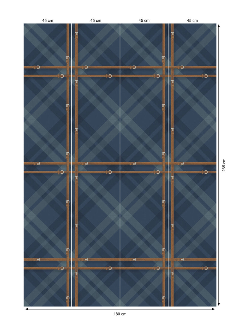 17-09-034-70 Wallpaper Tartan Dark Denim