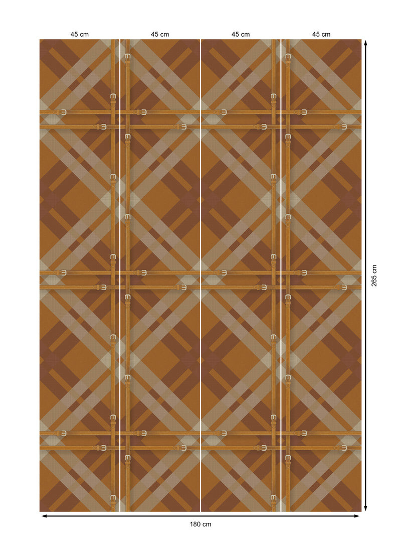 17-09-034-20 Wallpaper Tartan Rust