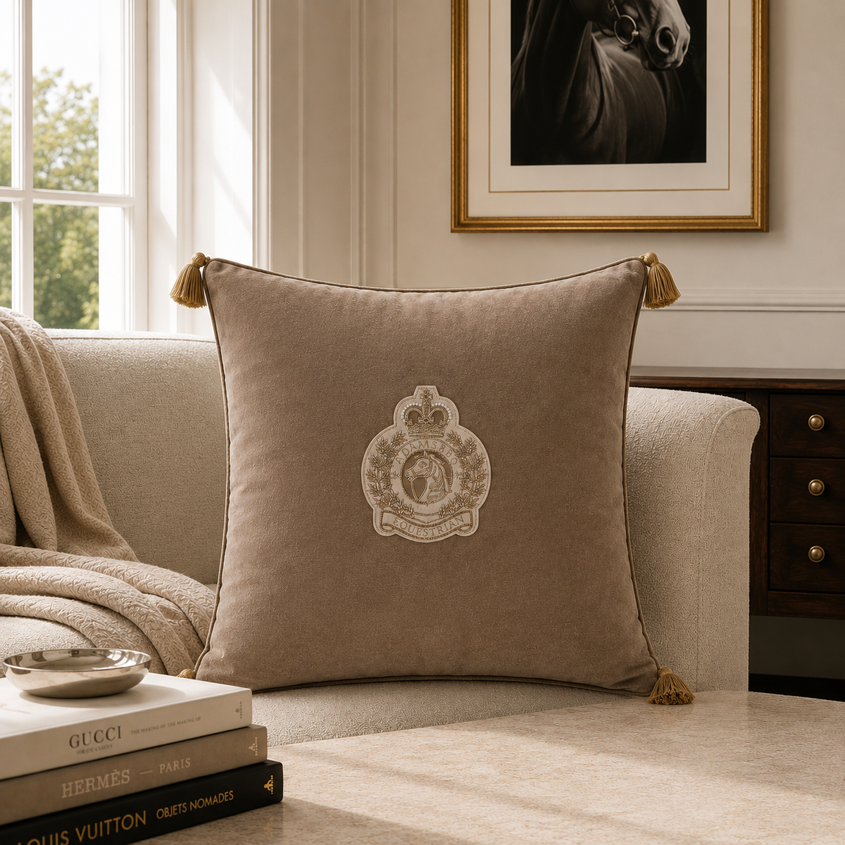 Luxury velvet badge  with tassel