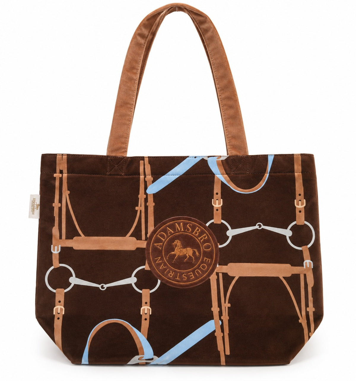 Soft Velvet Shopping Bag – Brown Bridle Design