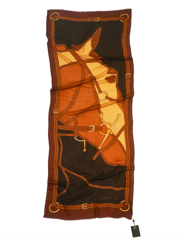 CASHMERE SCARF  HORSE BROWN