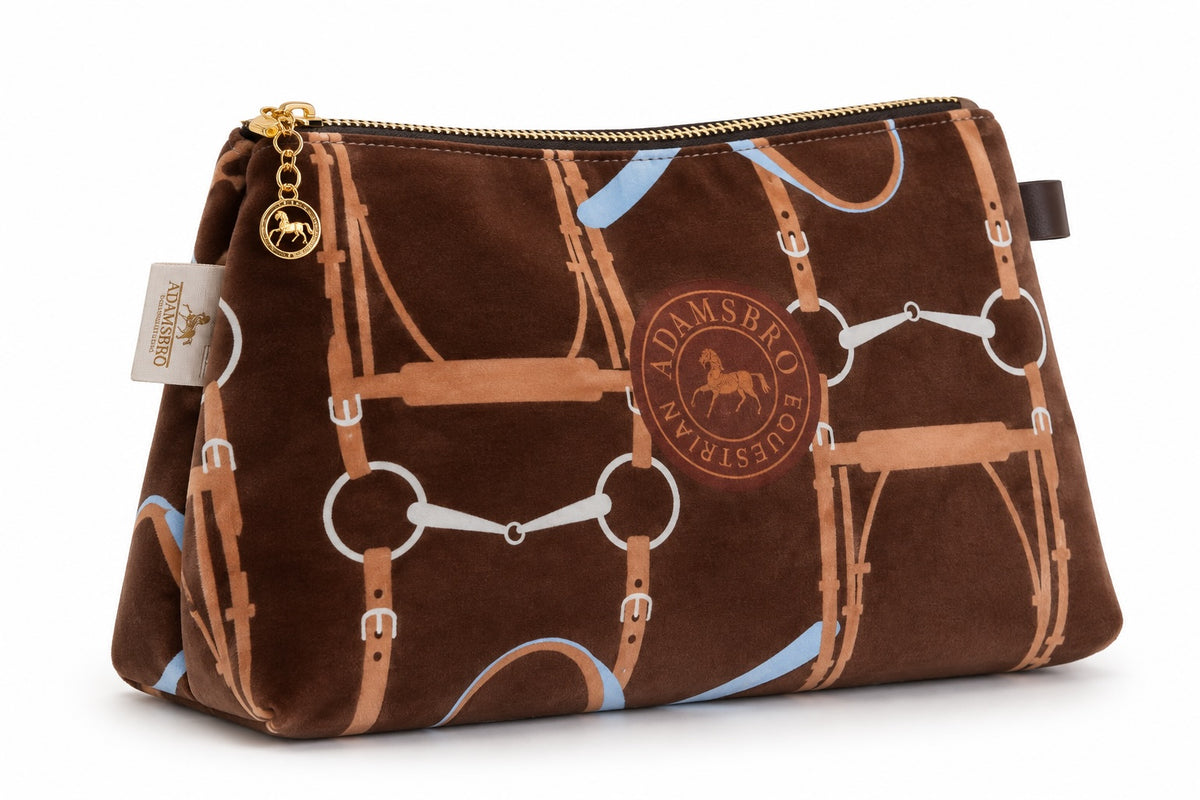 Soft Velvet Toiletry Bag – Brown