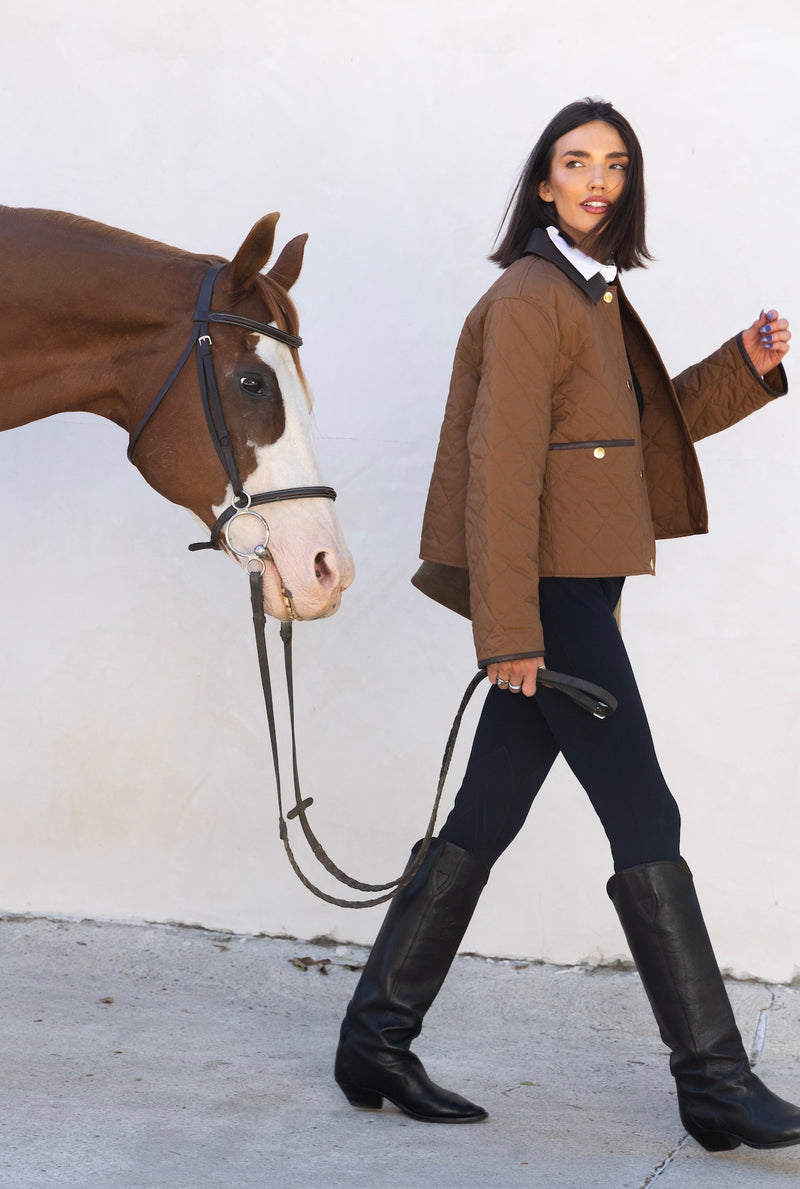 Exclusive Quilted Barn Jacket – Brown