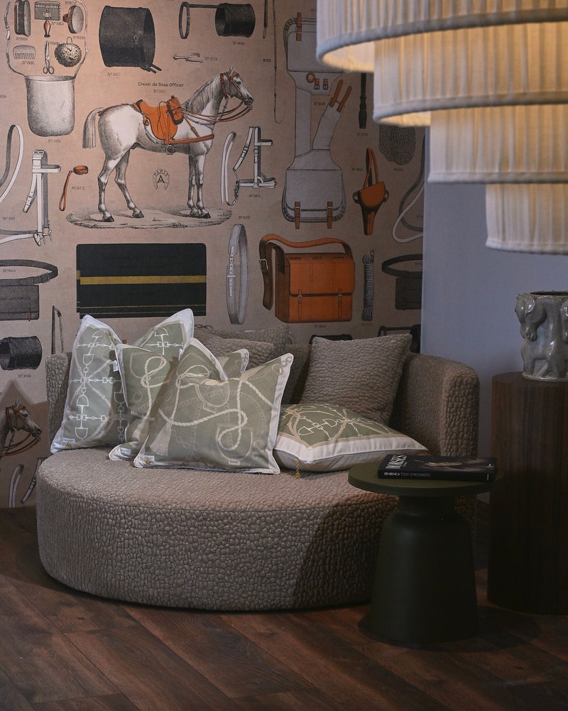 Bite Luxury velvet cushion Celadon green