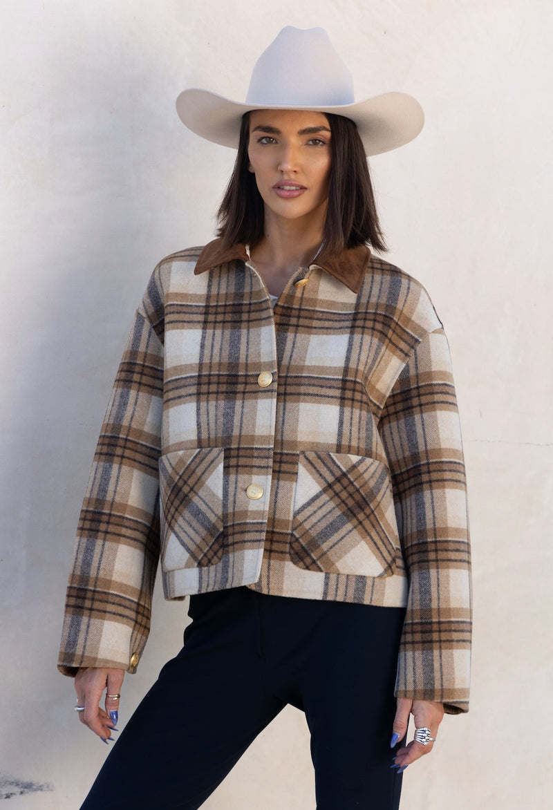 Exclusive Checked Wool Jacket