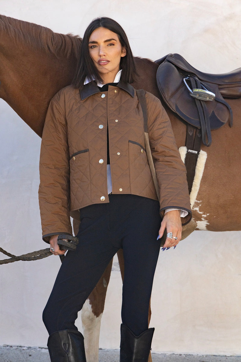 Exclusive Quilted Barn Jacket – Brown