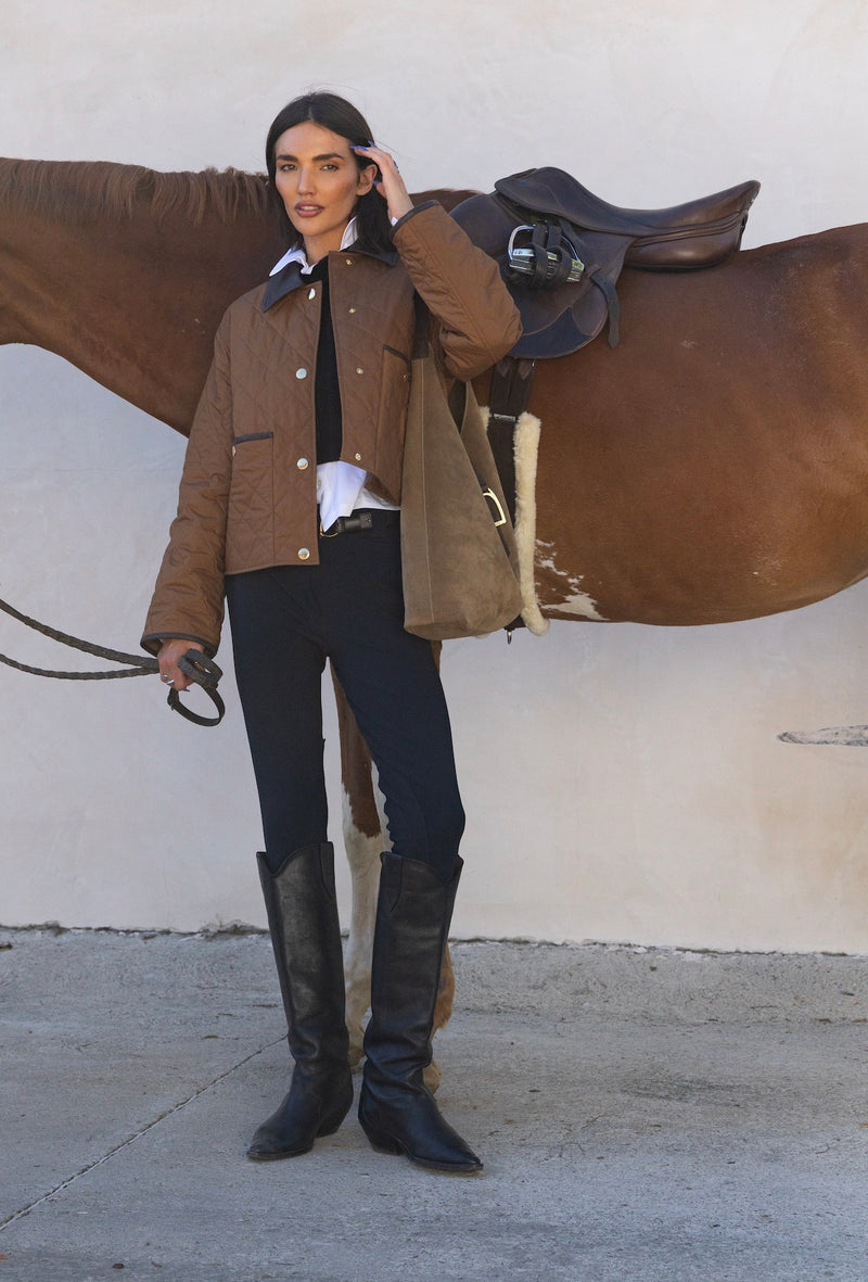 Exclusive Quilted Barn Jacket – Brown