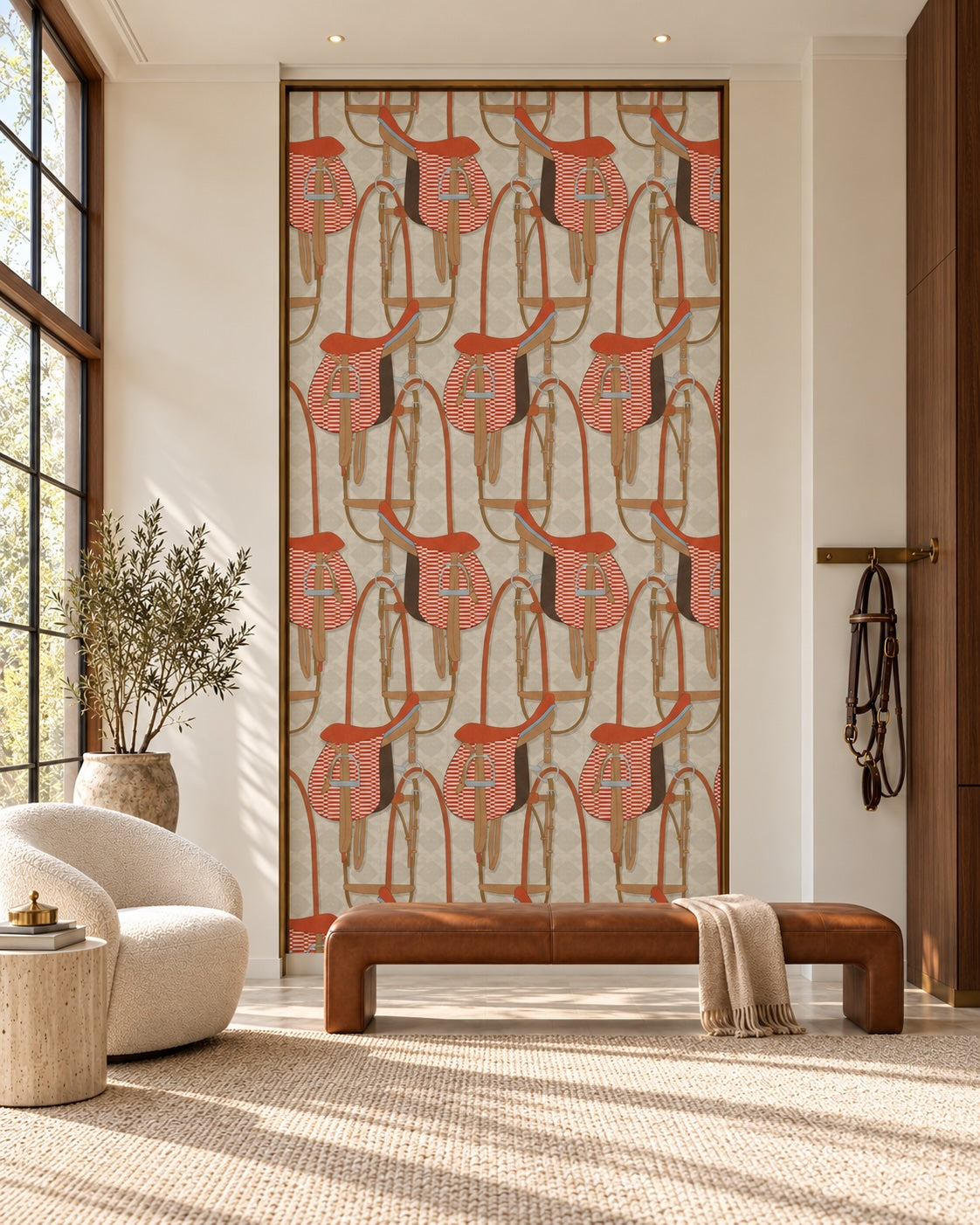 17-09-031-02 Wallpaper Saddle Wall