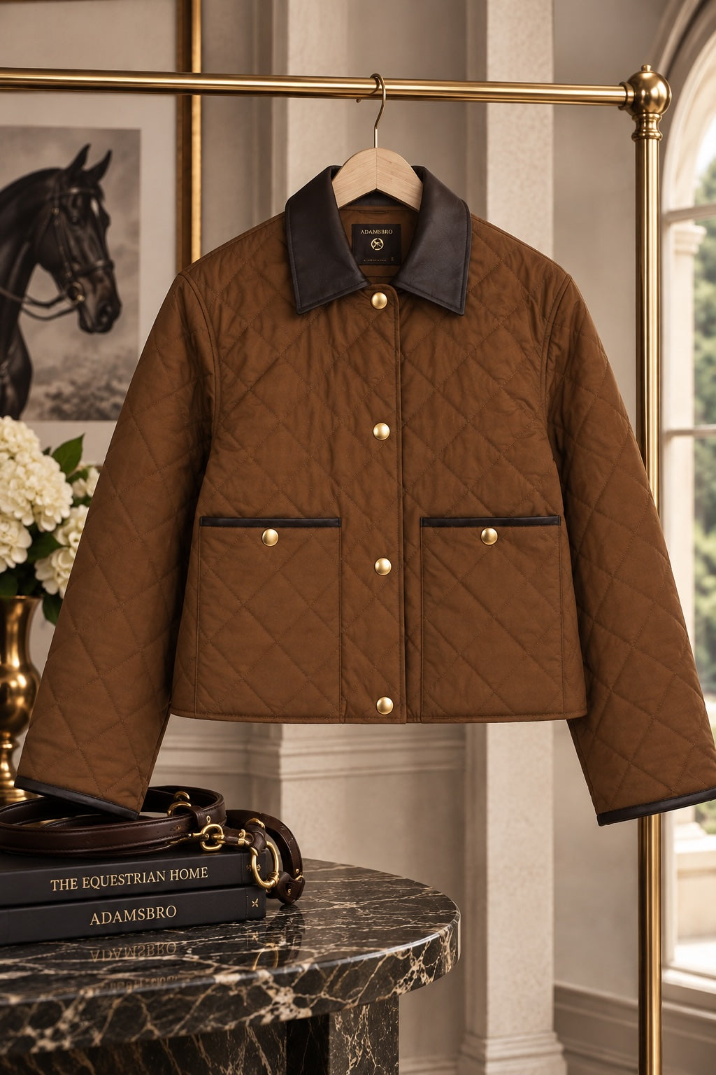Exclusive Quilted Barn Jacket  Brown