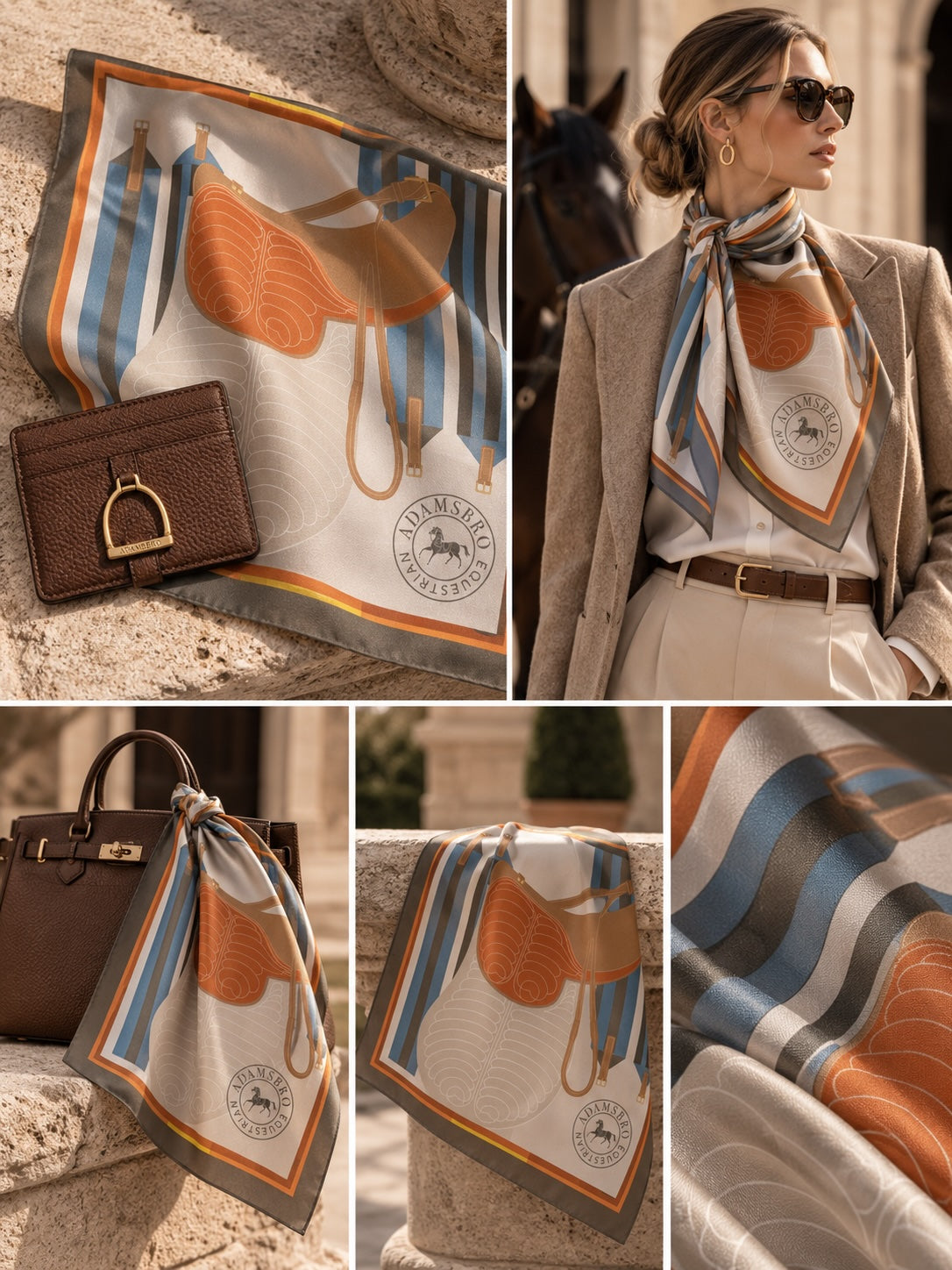 Mulberry Silk Scarf Saddle Olive
