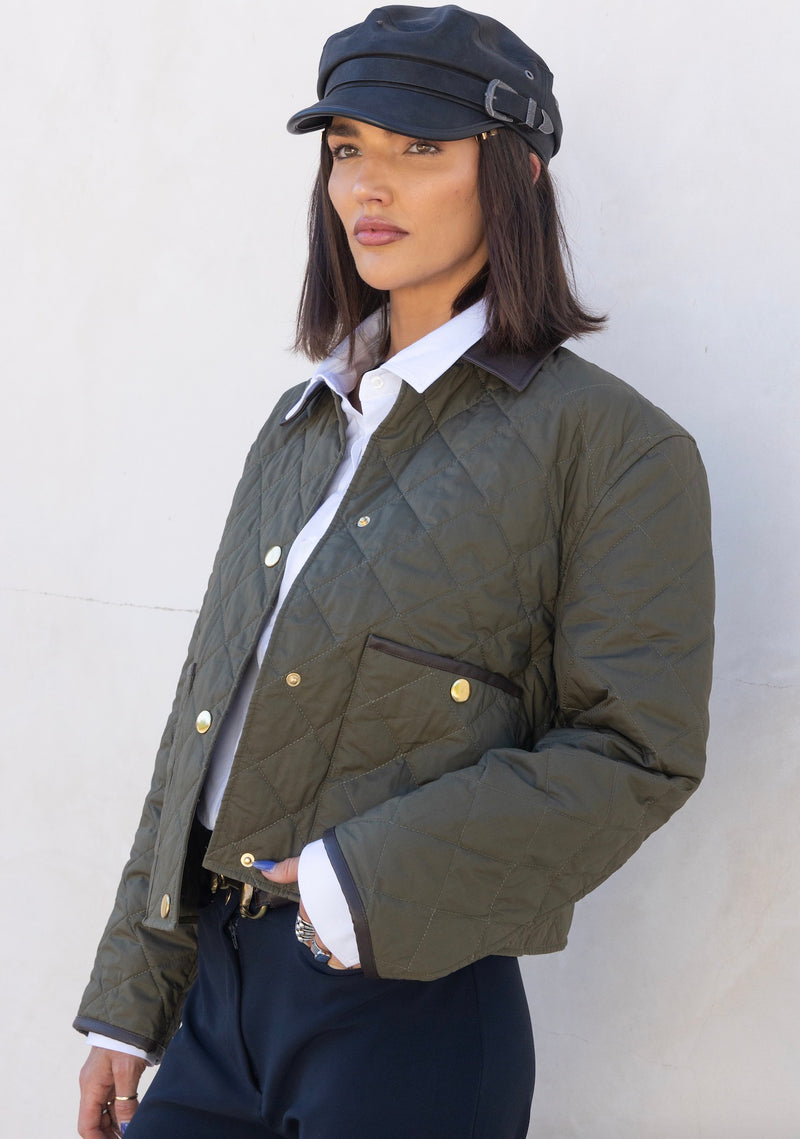 Exclusive Quilted Barn Jacket – Olive
