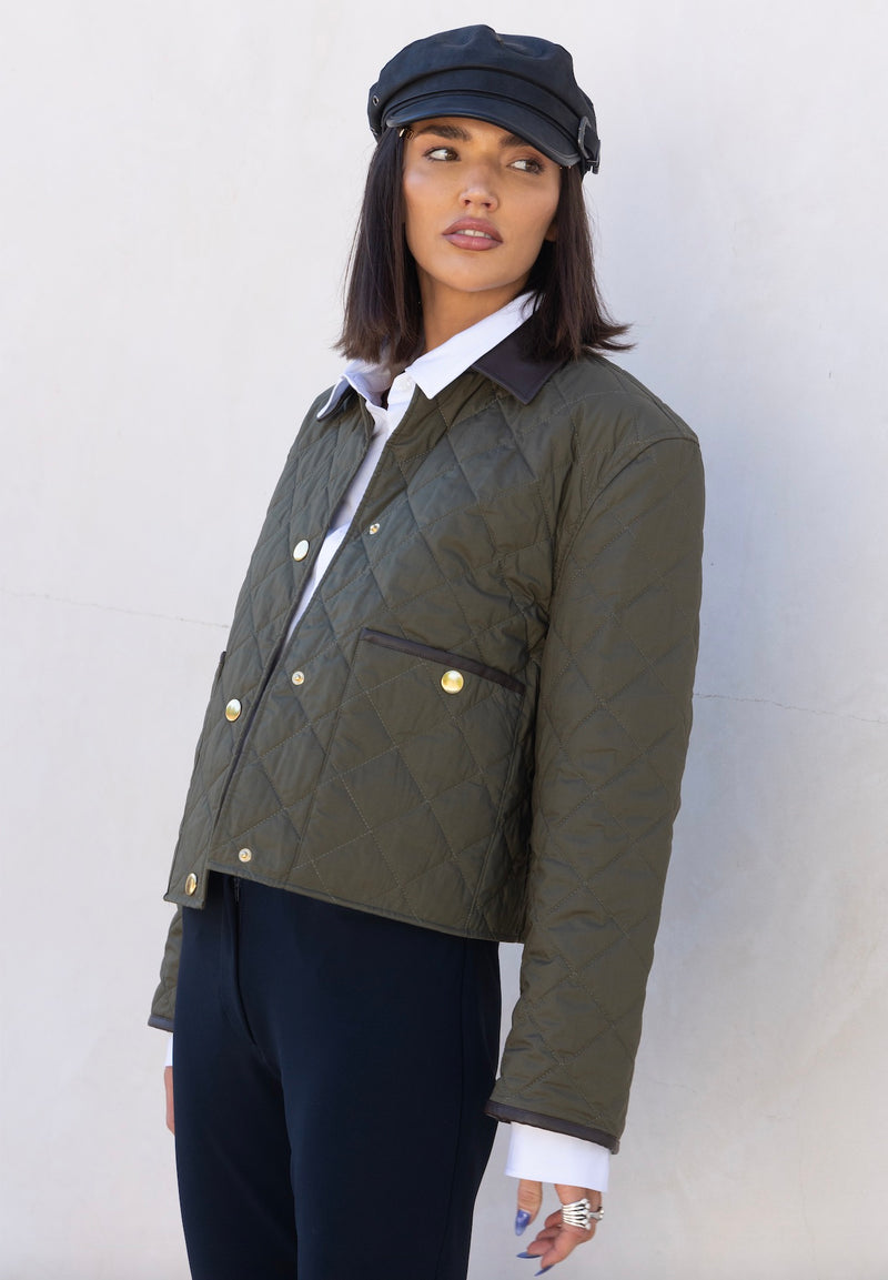 Exclusive Quilted Barn Jacket – Olive