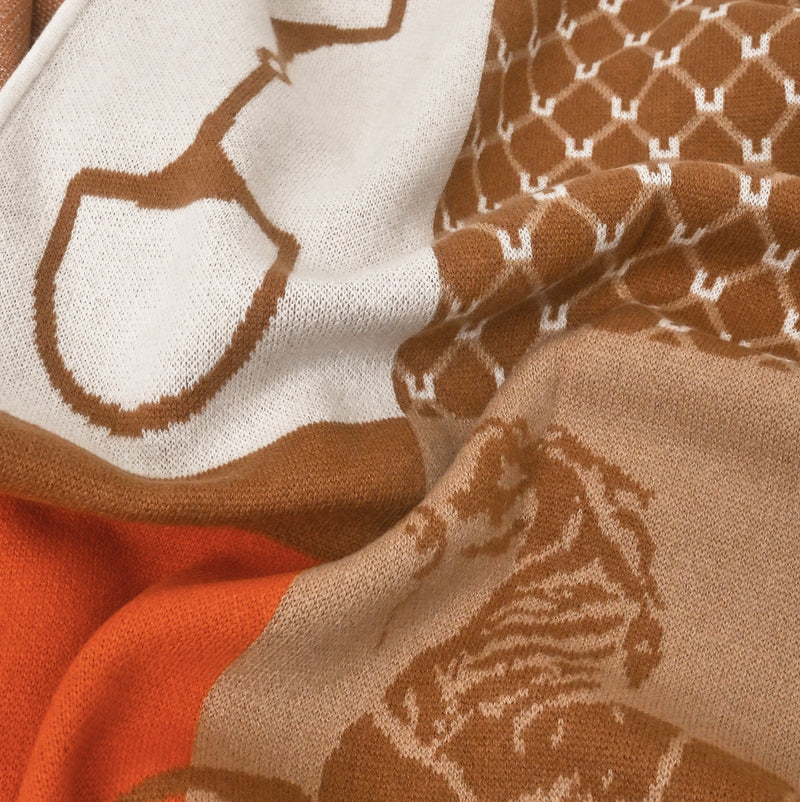 ADAMSBRO CASHMERE PONCHO ORANGINA