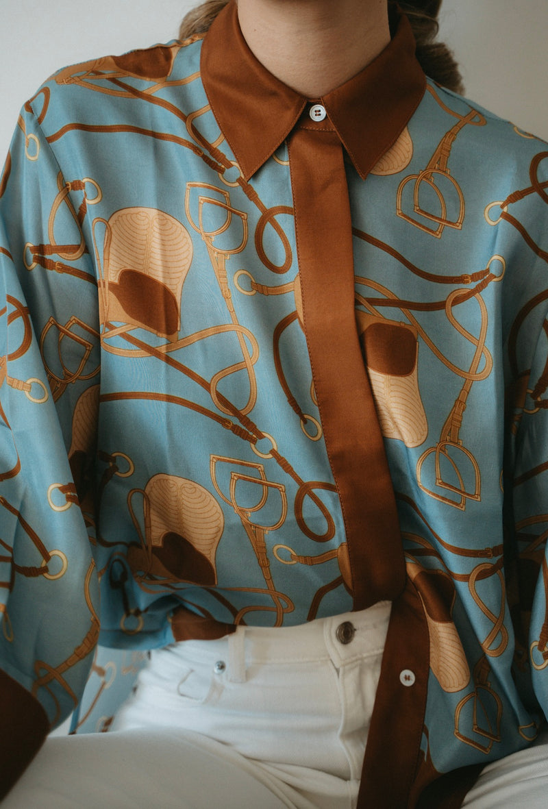 SATIN Shirt Saddle Denim