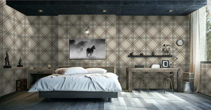 17-09-034-04 Wallpaper Tartan Doeskin