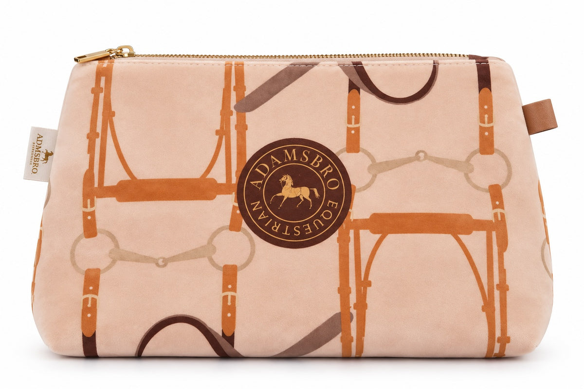 Soft Velvet Toiletry Bag – Nougat