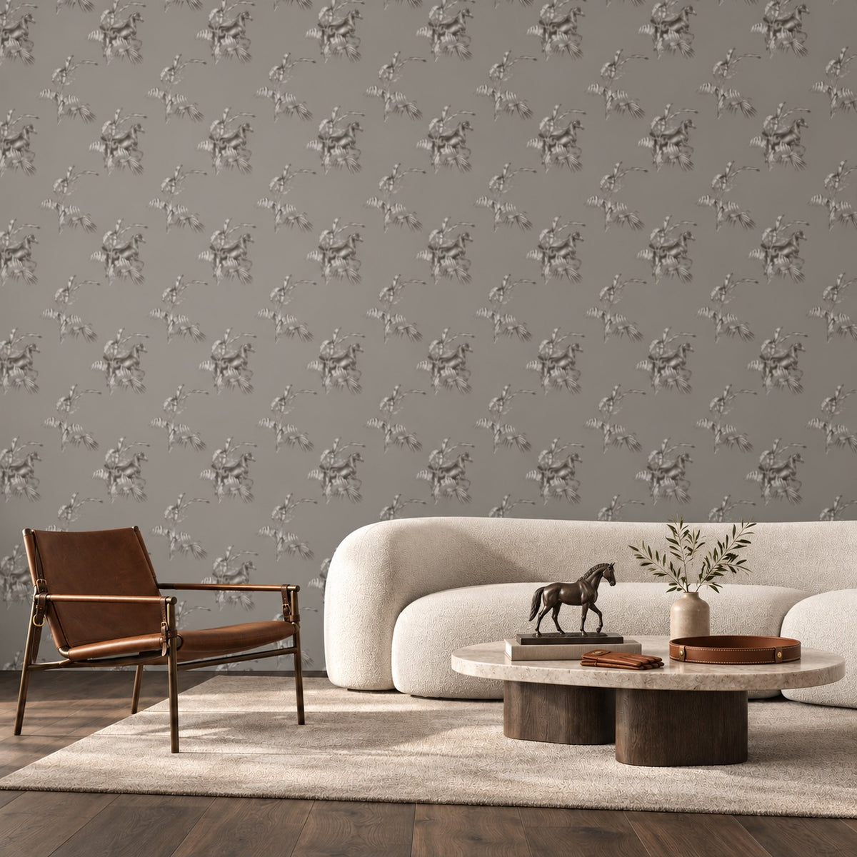 17-09-020-30 WALLPAPER NEW HORSE TAUPE