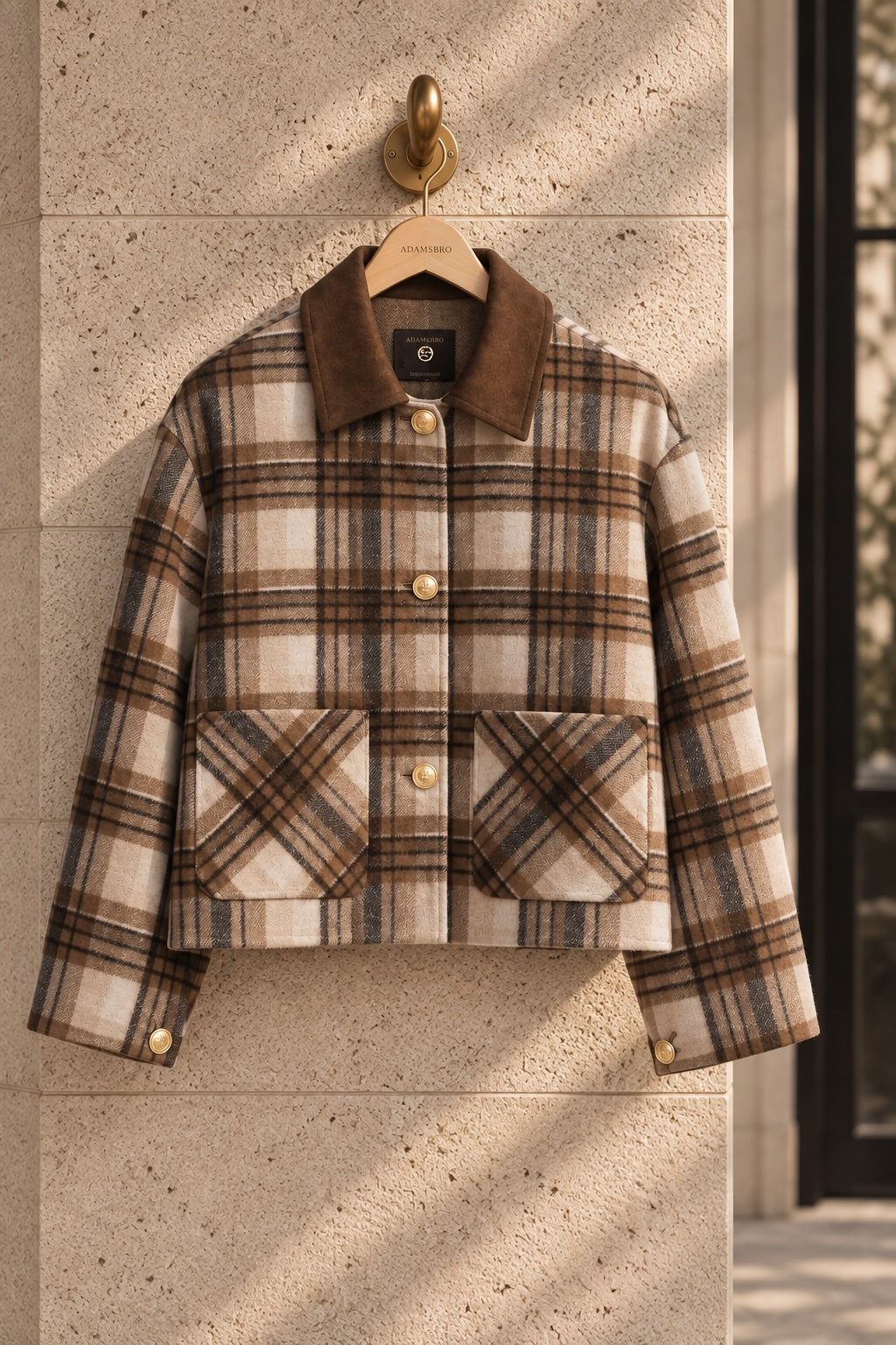 Exclusive Checked Wool Jacket