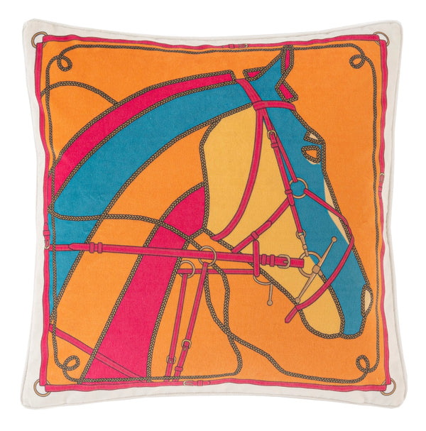 NEW HORSE CUSHION MANDARINE