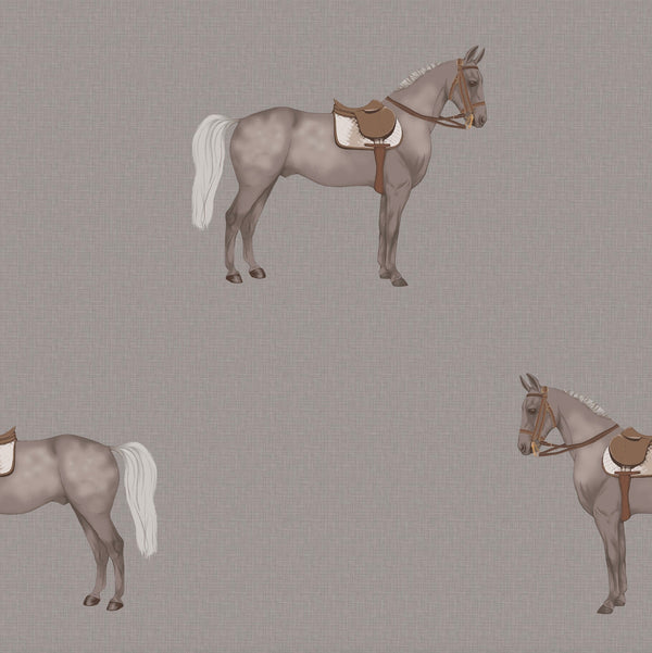 17-09-007-30/P wallpaper sample Petit Horse Taupe