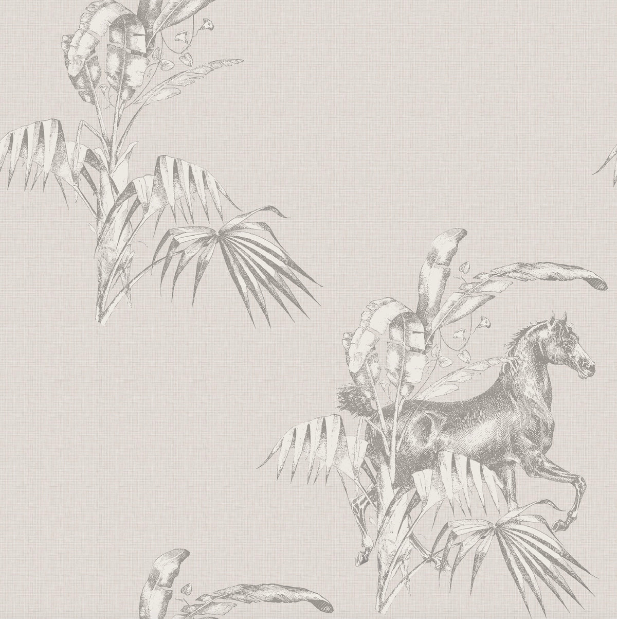 17-09-020-00  WALLPAPER NEW HORSE OFF-WHITE