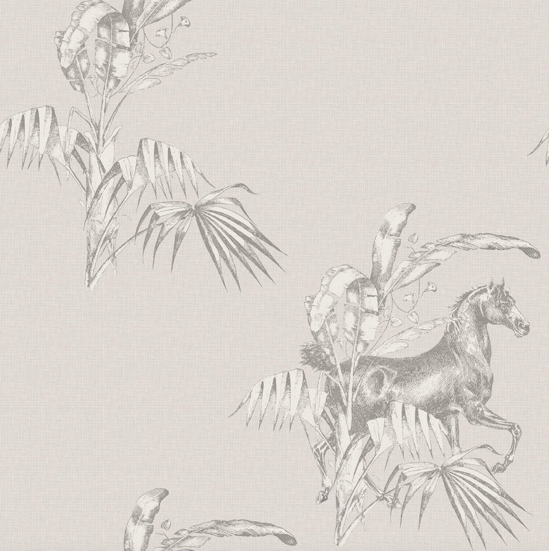 17-09-020-00  WALLPAPER NEW HORSE OFF-WHITE
