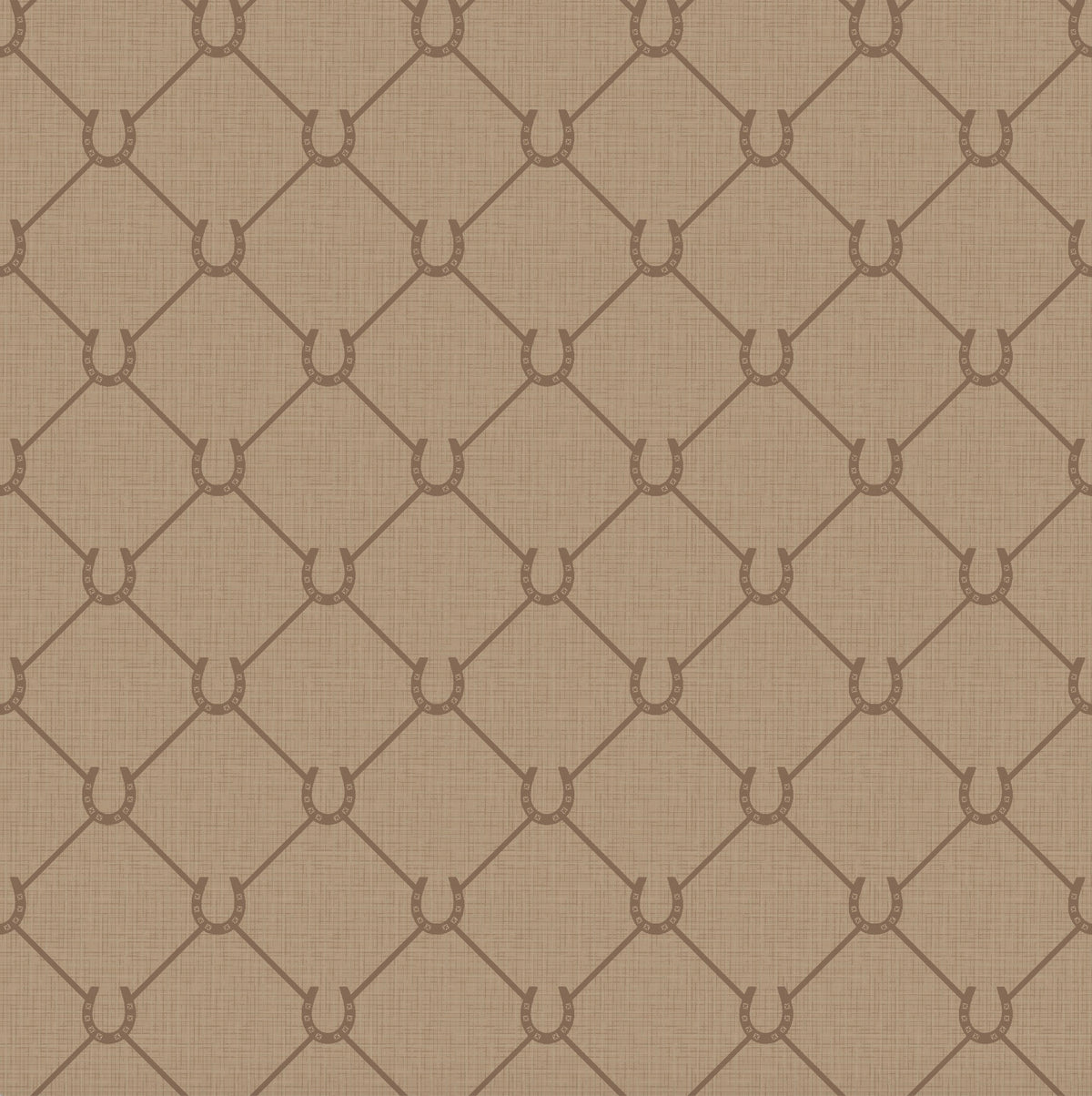 17-09-022-20 WALLPAPER NEW HORSE SHOE CARAMEL