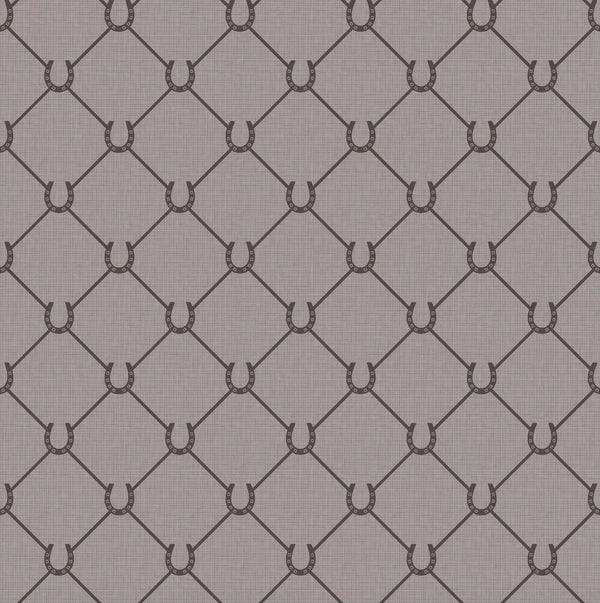 17-09-022-30 WALLPAPER NEW HORSE SHOE TAUPE