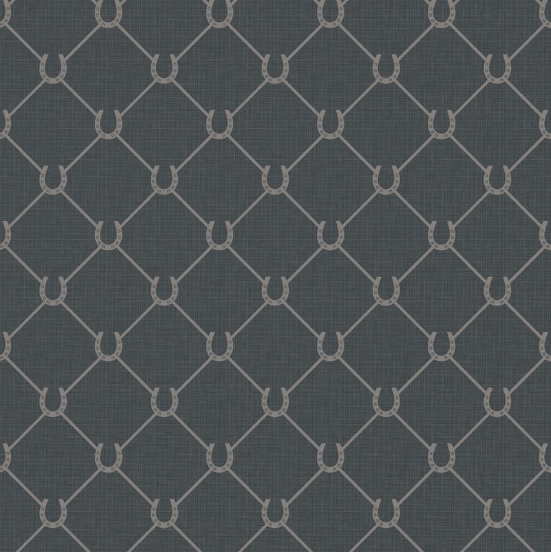 17-09-022-50 WALLPAPER NEW HORSE SHOE DARK GRAY