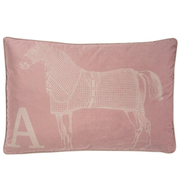 Cushion Horse Blush Pink