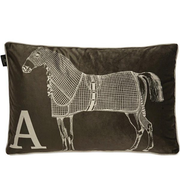 Cushion Horse Olive
