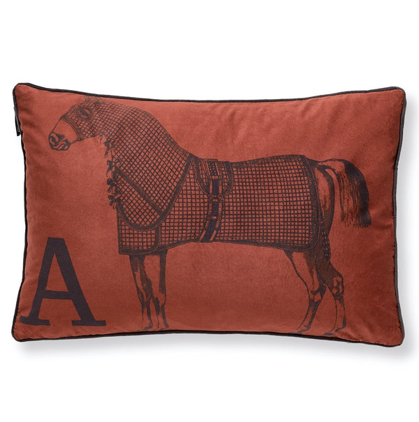 Cushion Horse Dark Orange