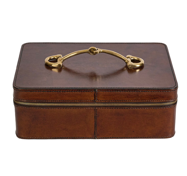 Leather Jewellery Box/ Toiletry Bag Burgundy