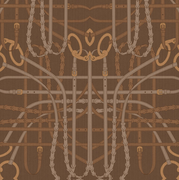 17-09-024-45 Wallpaper Bridle Dark Brown