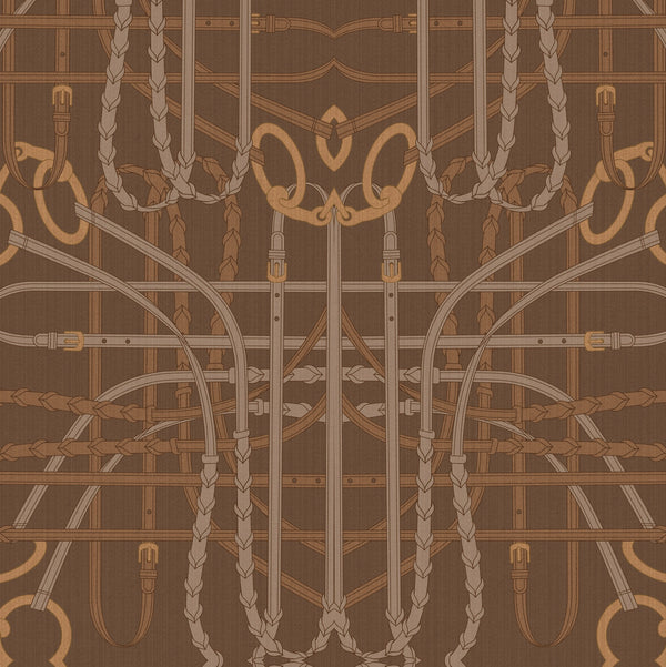 17-09-024-45 Wallpaper Bridle Dark Brown