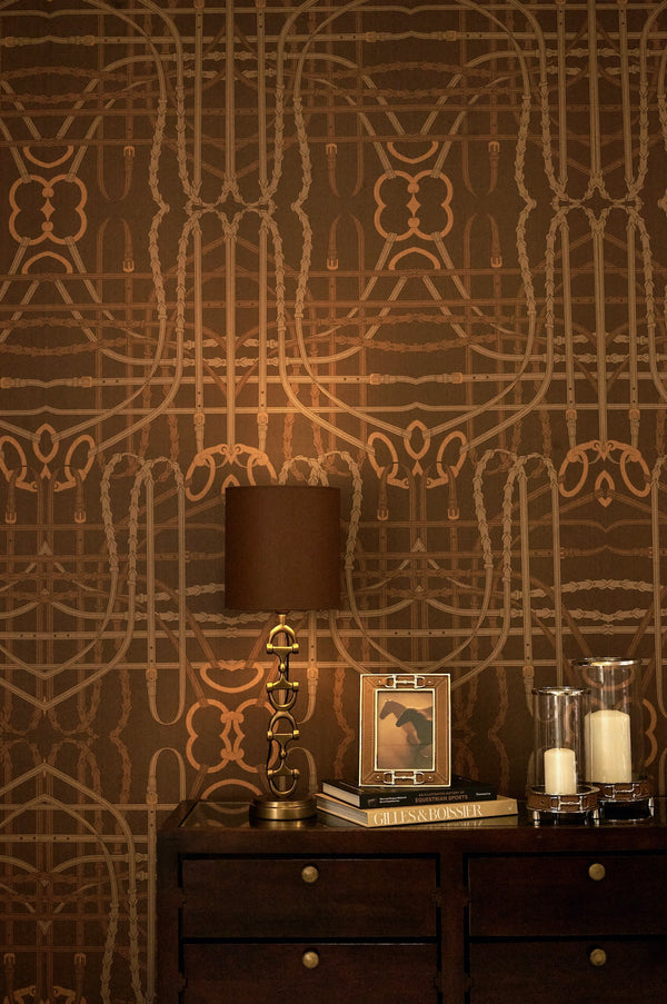 17-09-024-45 Wallpaper Bridle Dark Brown